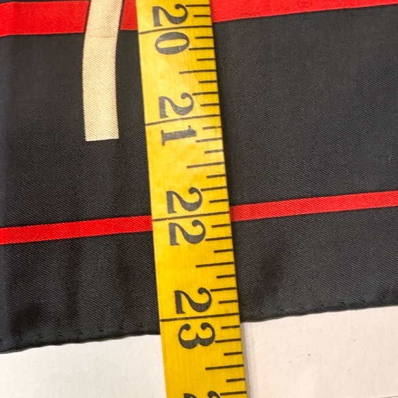 Echo Vintage Classic Elegant Navy , Red ,Gold Plaid‎ Scarf - Picture 9 of 9